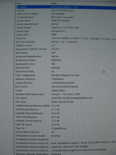 OB 2023 Dell Inspiron 7710 AIO 27" FHD Touch i7-1255U 32GB SSD+HDD Nvidia MX550