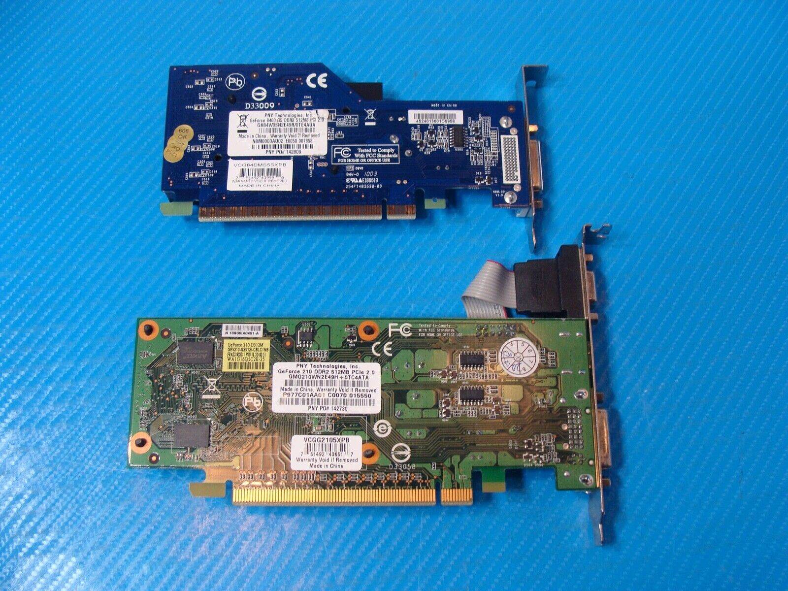 Mixed Lot 8x PCIe video graphics cards radeon hd/gt630/quadro k600 untested - Tested Computer Laptop Parts