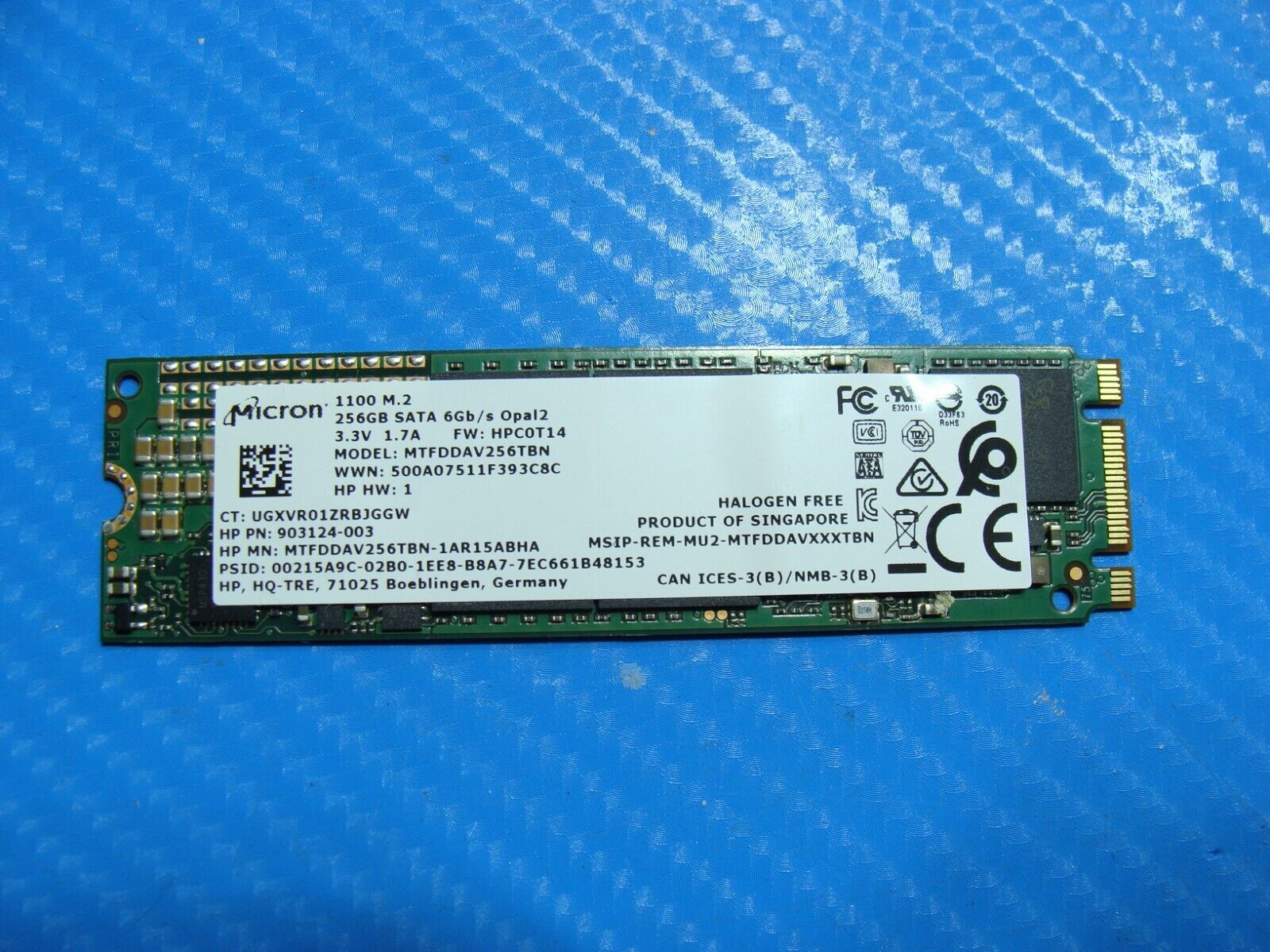 HP EliteBook 840 G5 Micron SATA M.2 256GB SSD MTFDDAV256TBN