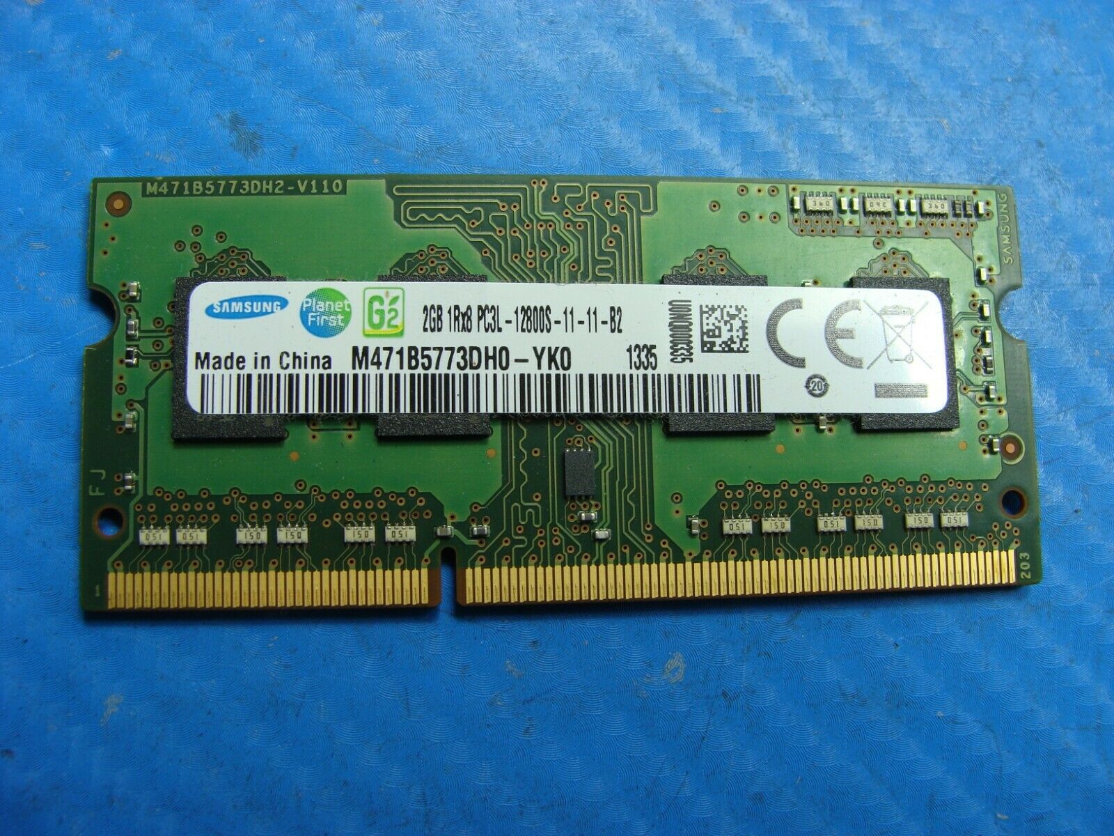 Dell 15z-5523 Samsung 2GB 1Rx8 PC3L-12800S SO-DIMM Memory RAM M471B5773DH0-YK0 Samsung