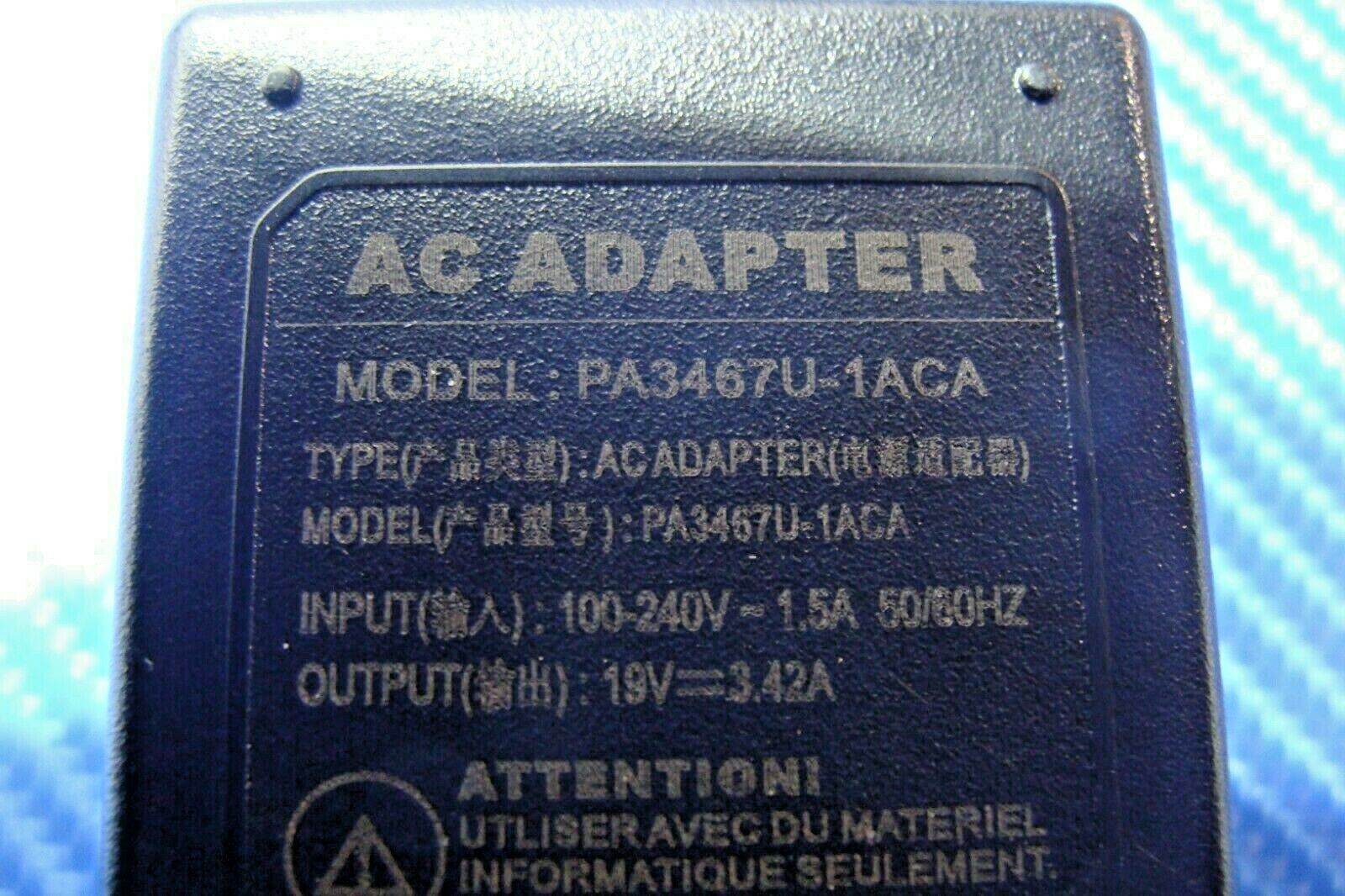 Toshiba OEM Genuine AC Charger Power Adapter PA3467U-1ACA 65W 19V 3.42A - Tested Computer Laptop Parts