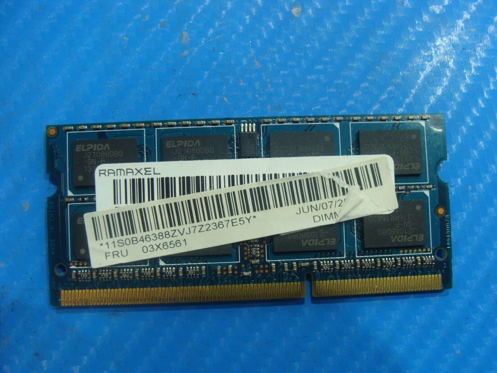 Lenovo X215 So-Dimm Ramaxel 4GB Memory RAM PC3-12800S RMT3160ED58E9W-1600 - Tested Computer Laptop Parts