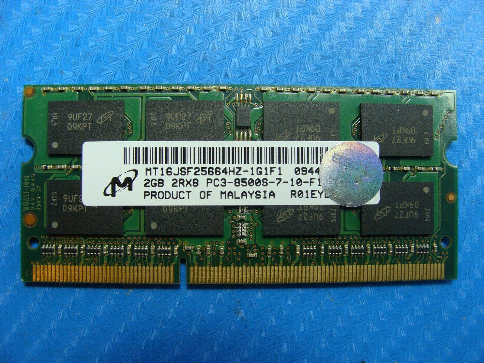 MacBook Pro A1278 Micron 2GB PC3-8500S SO-DIMM RAM Memory MT16JSF25664HZ-1G1F1 - Tested Computer Laptop Parts