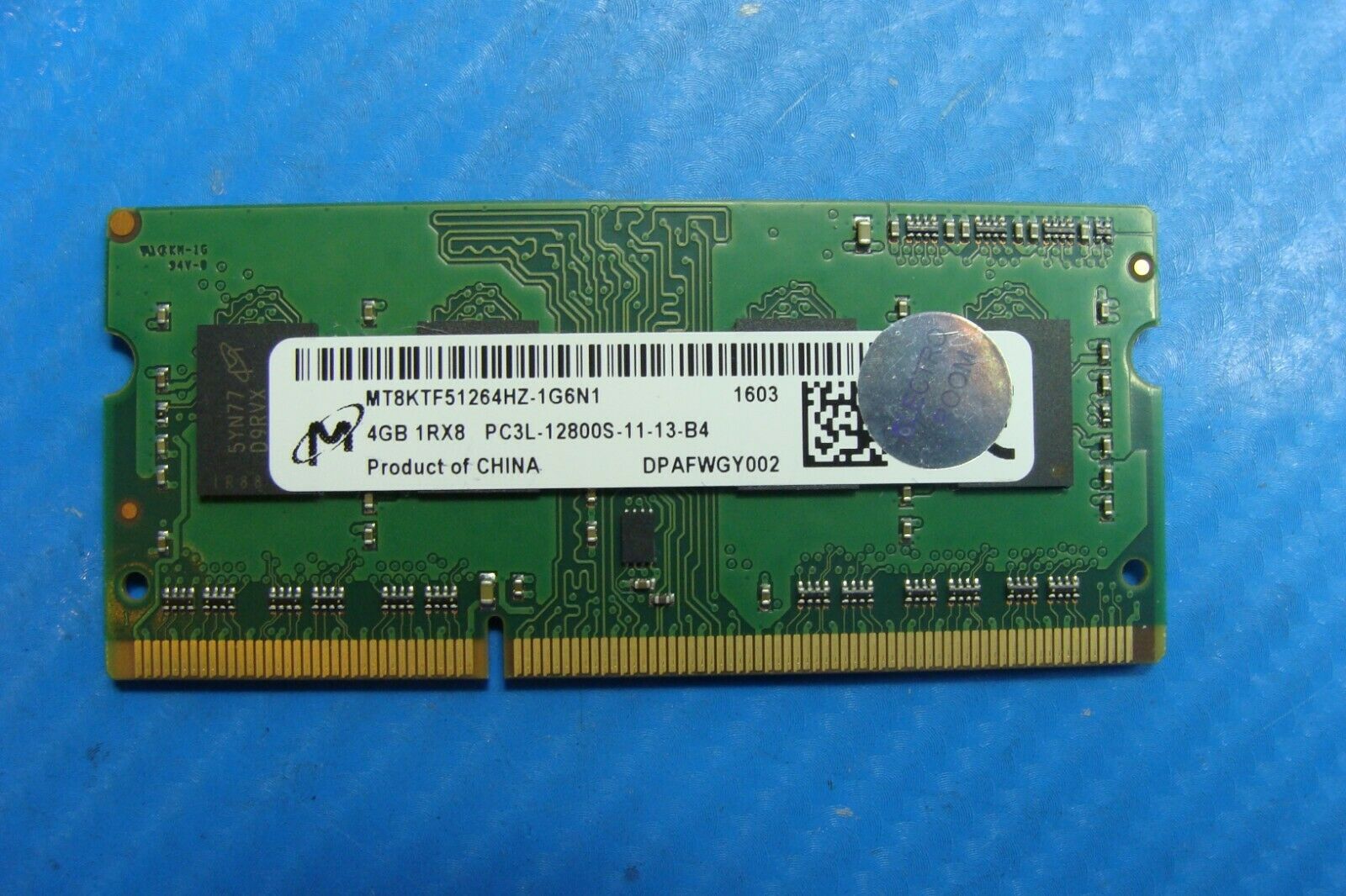 HP 15-af131dx So-Dimm Micron 4GB Memory pc3l-12800s-11-13-b4 mt8ktf51264hz-1g6n1 - Laptop Parts - Buy Authentic Computer Parts - Top Seller Ebay