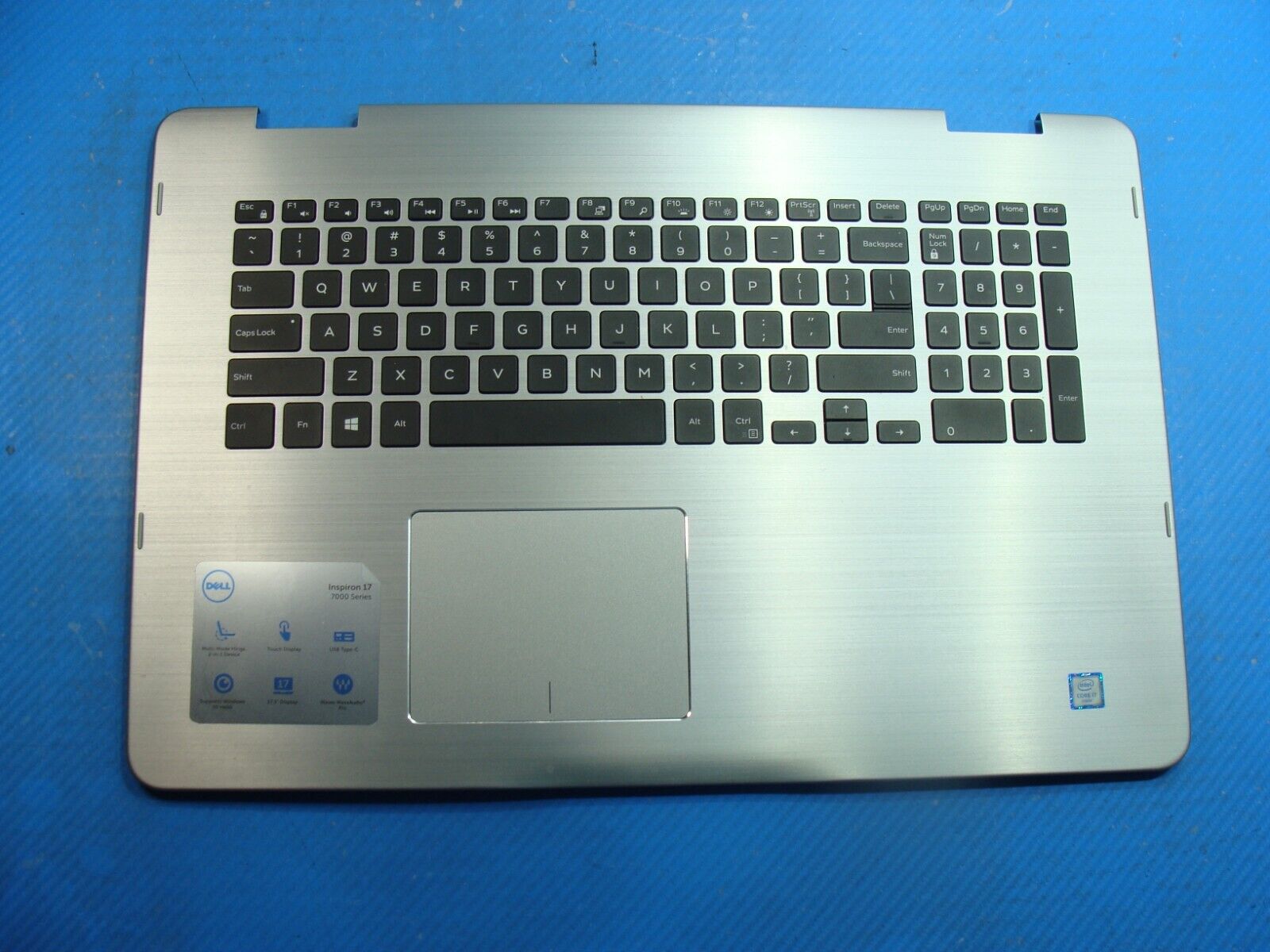 Dell Inspiron 17 7778 17.3 Palmrest w/Touchpad Keyboard Backlit 77T1N Grd A