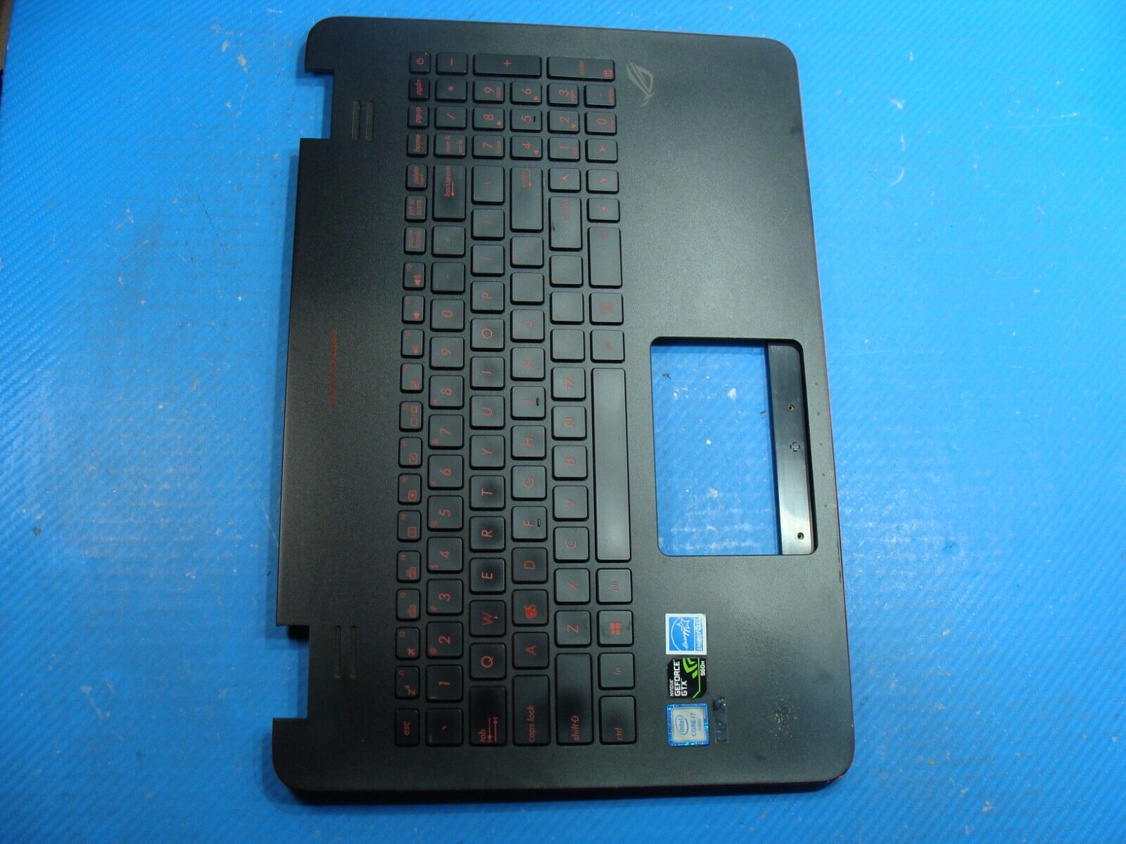 Asus ROG 15.6” GL551VW-DS71 OEM Palmrest w/Backlit Keyboard 13NB0AH2AM0501 Black