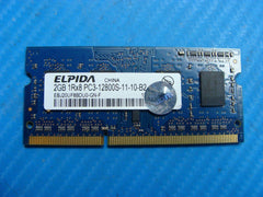 MacBook Pro A1286 SODIMM Elpida 2GB Memory PC3-12800S-11-10-B2 EBJ20UF8BDU0-GN-F - Tested Computer Laptop Parts