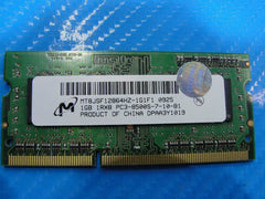 MacBook A1278 Laptop Micron 1GB Memory PC3-8500S-7-10-B1 MT8JSF12864HZ-1G1F1 - Tested Computer Laptop Parts
