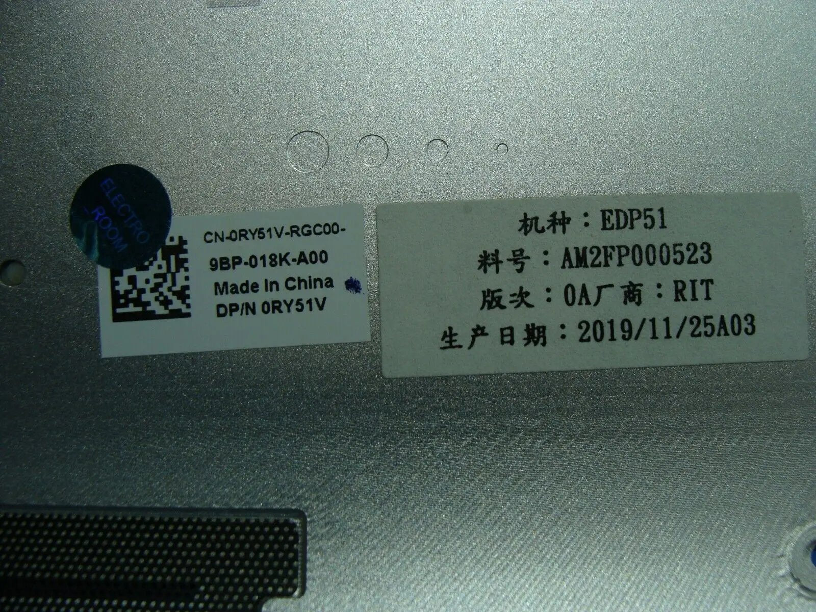 Dell Precision 5540 15.6Genuine Bottom Case Base Cover Silver RY51V AM2FP000523