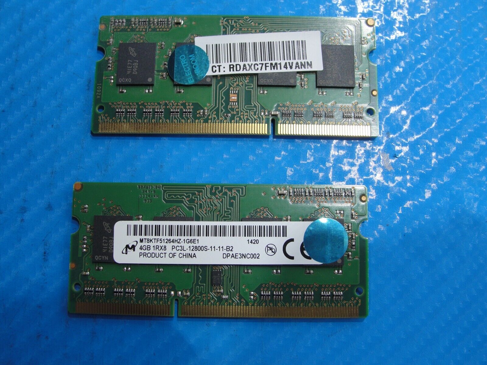 HP 15-u010dx Micron 8Gb (2x4Gb) 1Rx8 SO-DIMM Memory RAM MT8KTF51264HZ-1G6E1