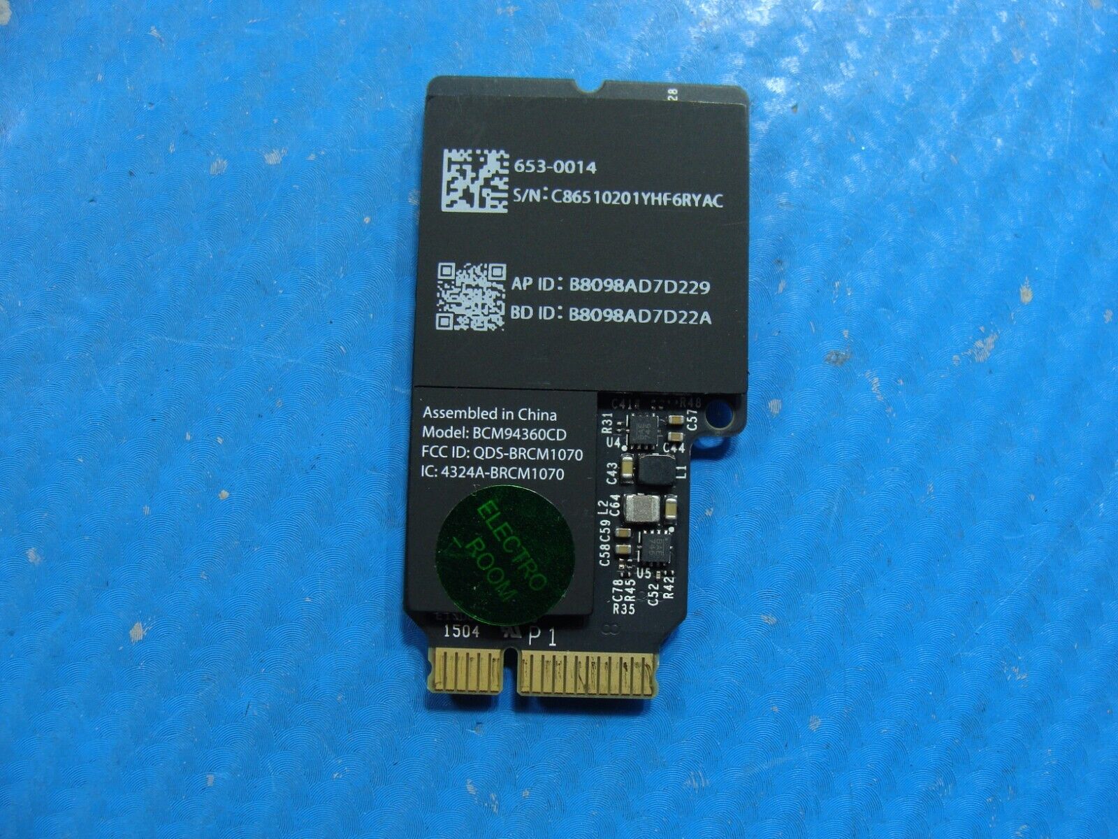 iMac 21 A1418 Late 2013 ME087LL/A AirPort Bluetooth Wireless WiFi Card 661-7514