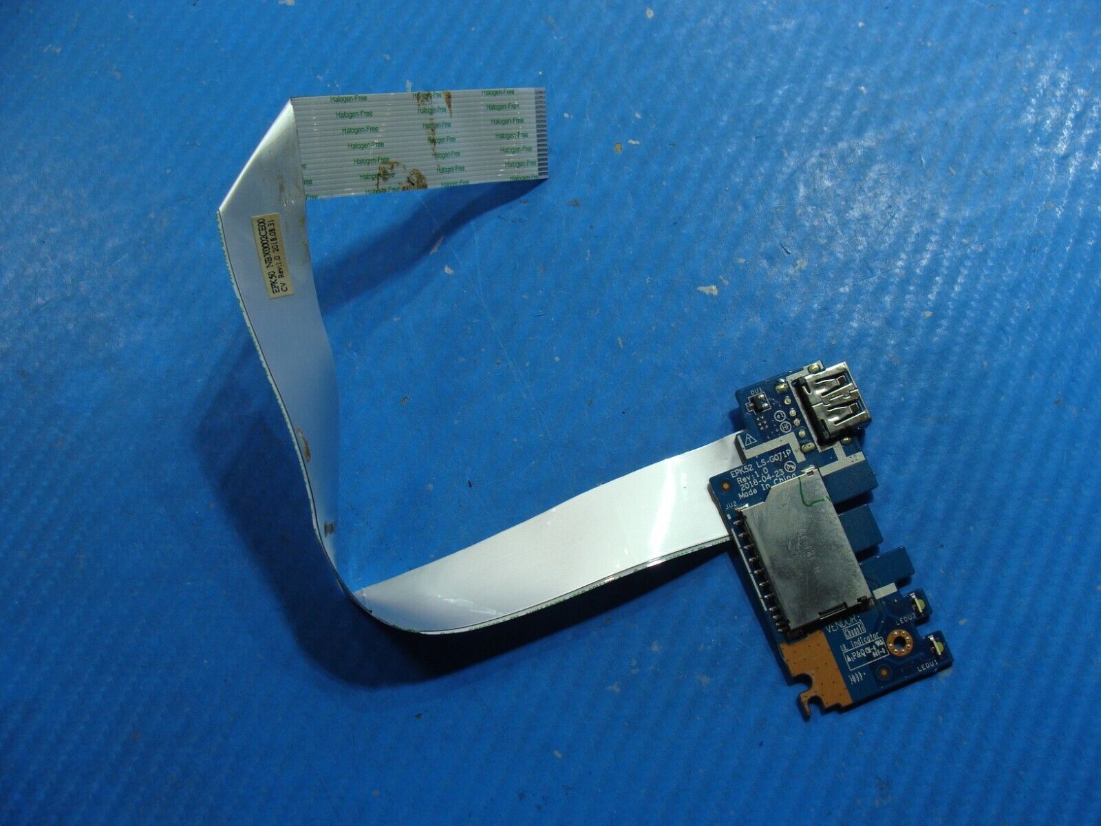 HP 15-da1006ne 15.6 Genuine Laptop USB Card Reader Board w/Cable LS-G071P