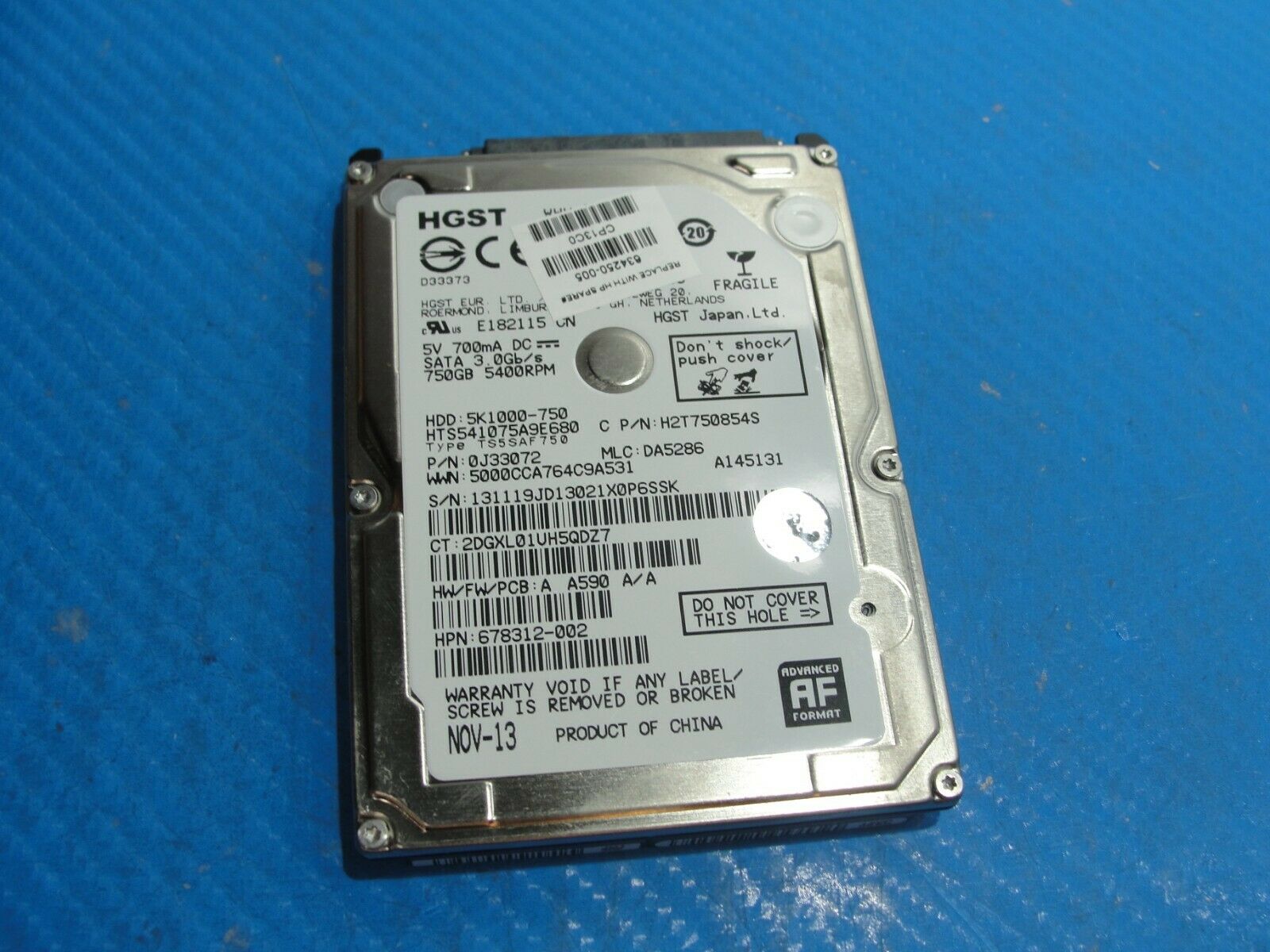 HP 15-d017cl HGST 750GB SATA 2.5