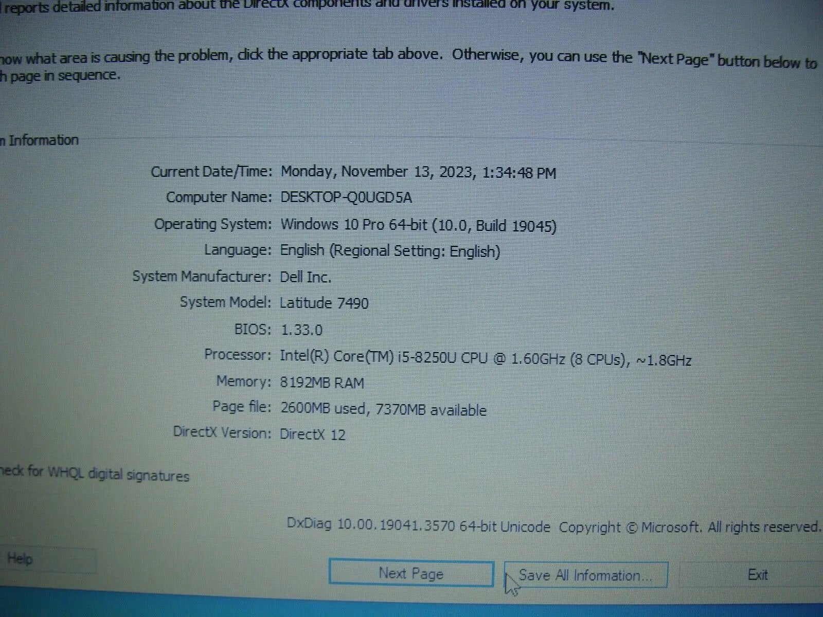 Value DEAL!  Sim Ready Dell Latitude 7490 Intel i5-8250U 1.70GHz 8GB RAM 256GB