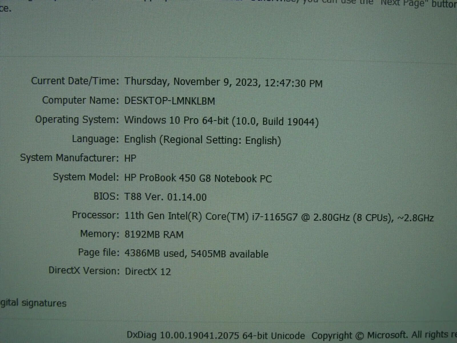 Warranty PoWeR Battery HP ProBook 450 G8 i7-1165G7 2.8 GHZ 8GB RAM 256GB SSD