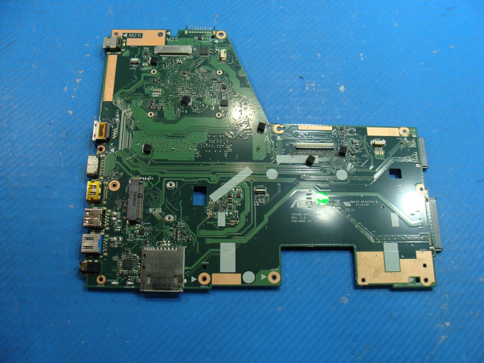 Asus 15.6” X551MAV-DB01 OEM Intel N2815 2.16GHz Motherboard 60NB0480-MB2200-201