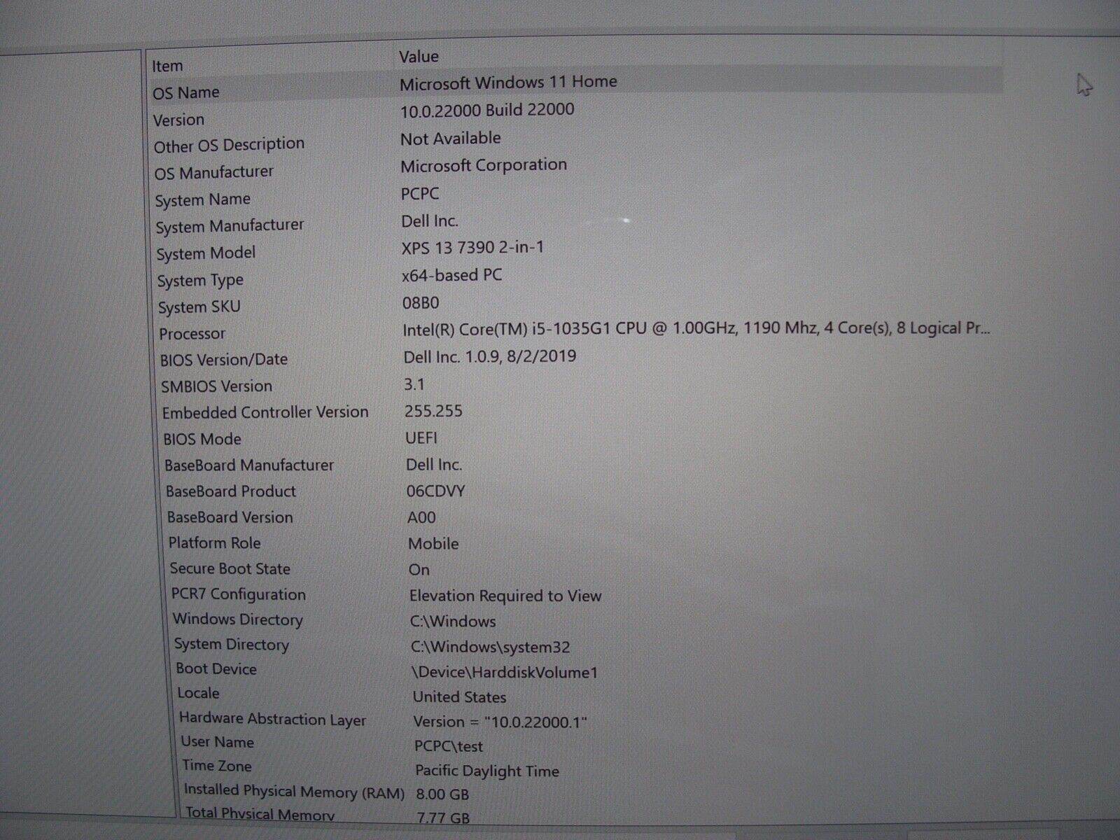 Premium Touchscreen Dell XPS 7390 2-in-1 FHD 1.0GHz i5-1035G1 8GB RAM 256GB SSD - Tested Computer Laptop Parts