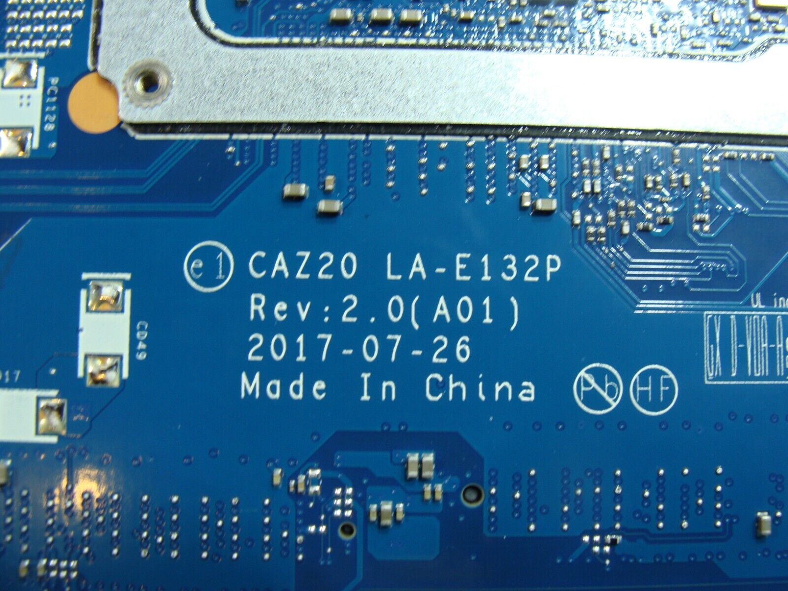 Dell Latitude 7480 14 Intel i5-7300U 2.6GHz Motherboard MWGPY LA-E132P