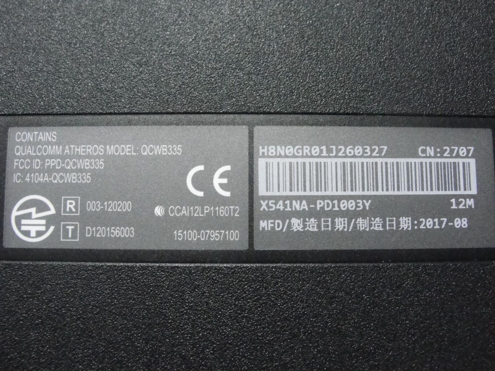 Asus VivoBook X541NA-PD1003Y 15.6