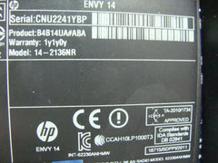 HP Envy 14-2136NR 14.5" Genuine Bottom Case 654163-001 6070B0522101