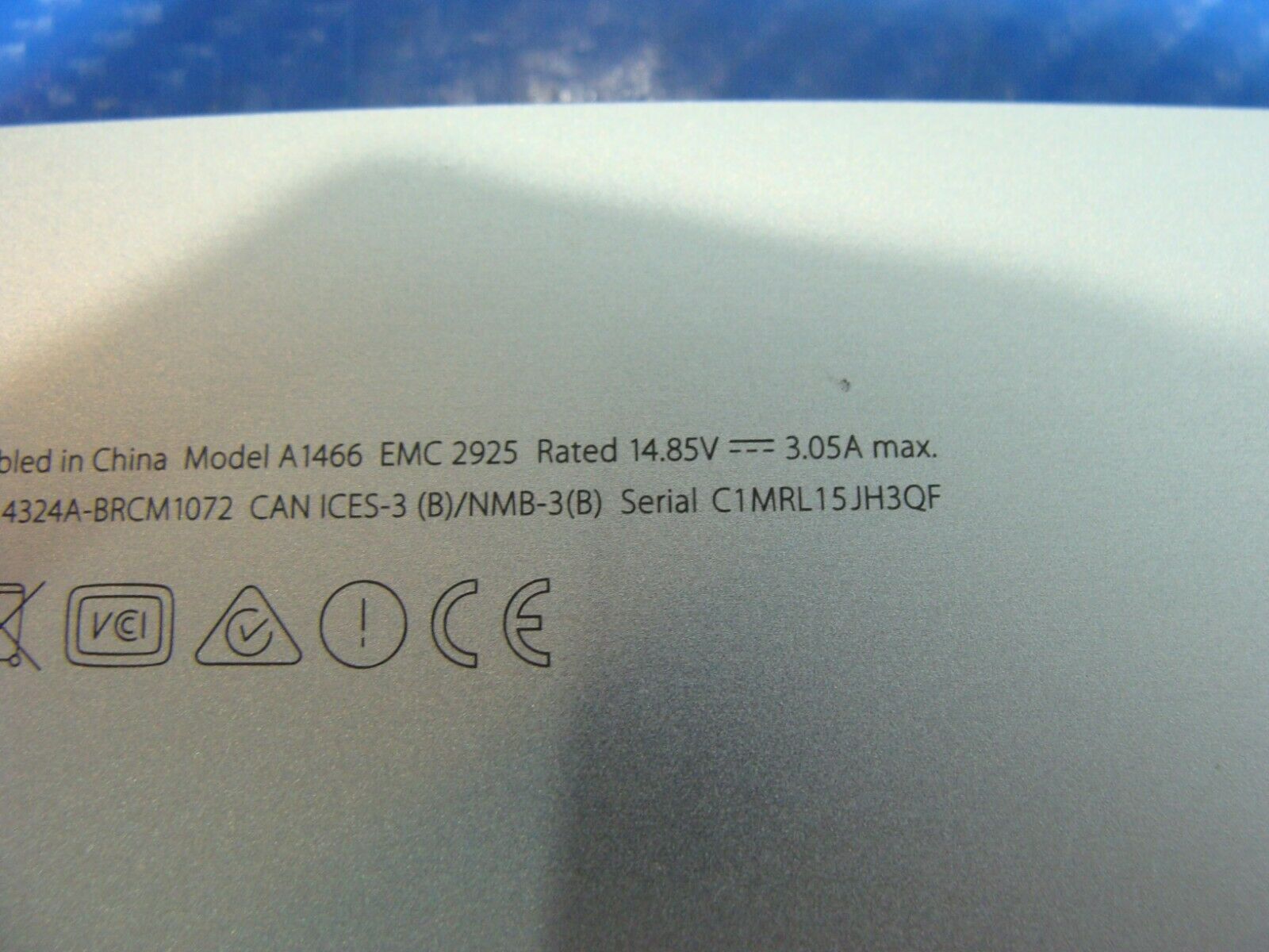 MacBook Air A1466 MJVE2LL/A Early 2015 13