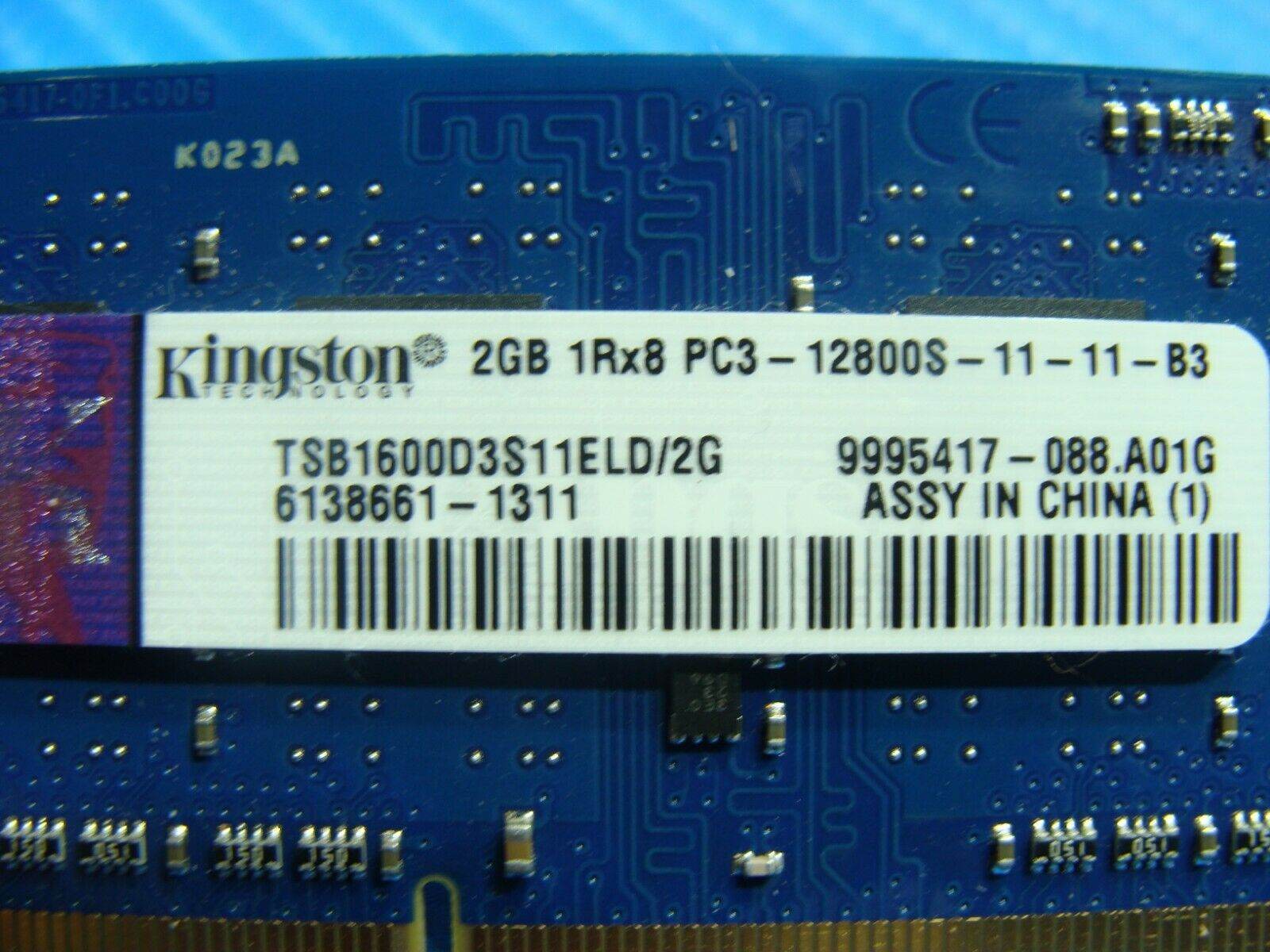 Toshiba C55Dt-A5244 Laptop Kingston 2GB Memory PC3L-12800S-11-11-B3 9995417-088 - Tested Computer Laptop Parts