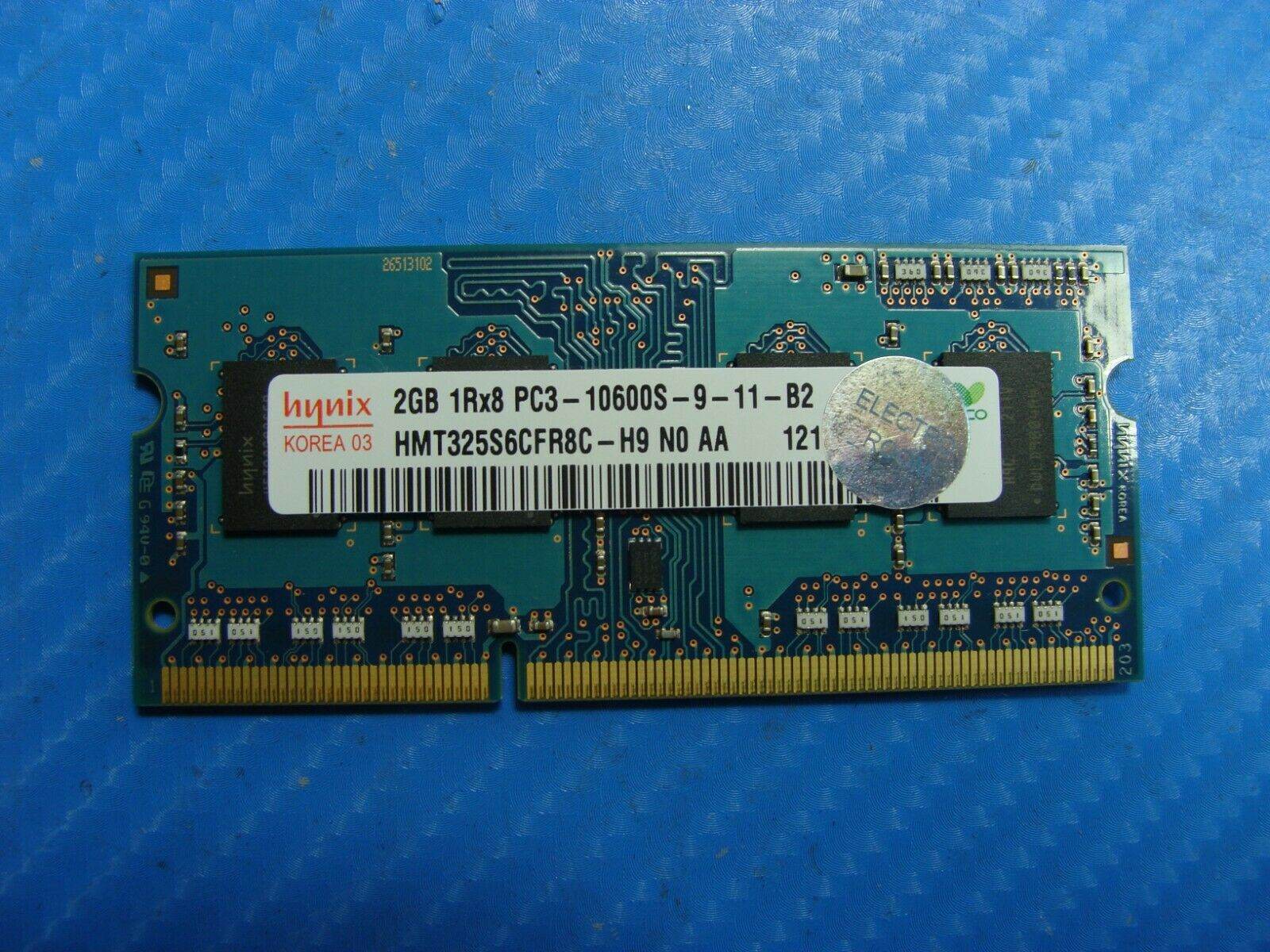 MacBook Pro A1278 Hynix 2GB 1Rx8 PC3-10600S Memory RAM SO-DIMM HMT325S6CFR8C-H9 - Tested Computer Laptop Parts