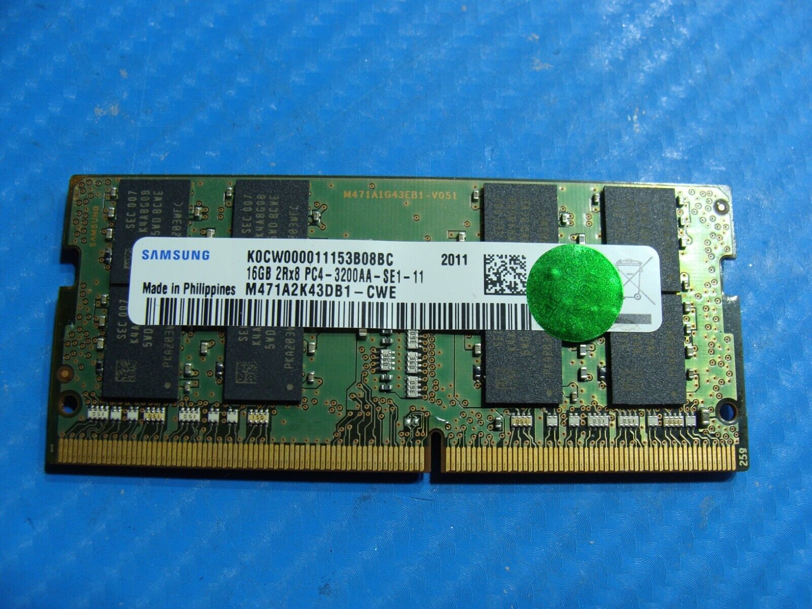 Asus FA506IU-HN323T Samsung 16GB PC4-3200AA SODIMM Memory RAM M471A2K43DB1-CWE