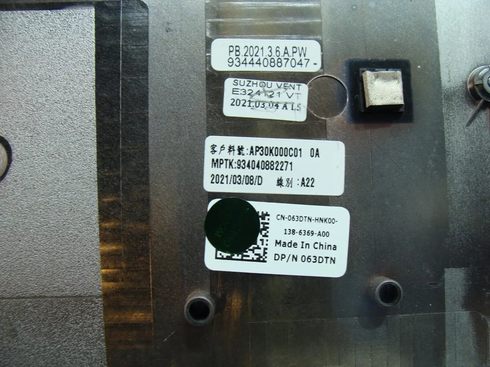 Dell Latitude 5420 14 Bottom Case Base Cover Silver 63DTN AP30K000C01