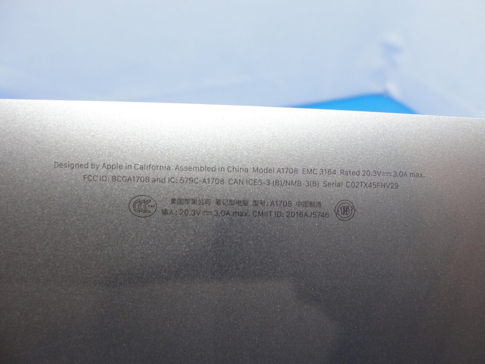 MacBook Pro A1708 13