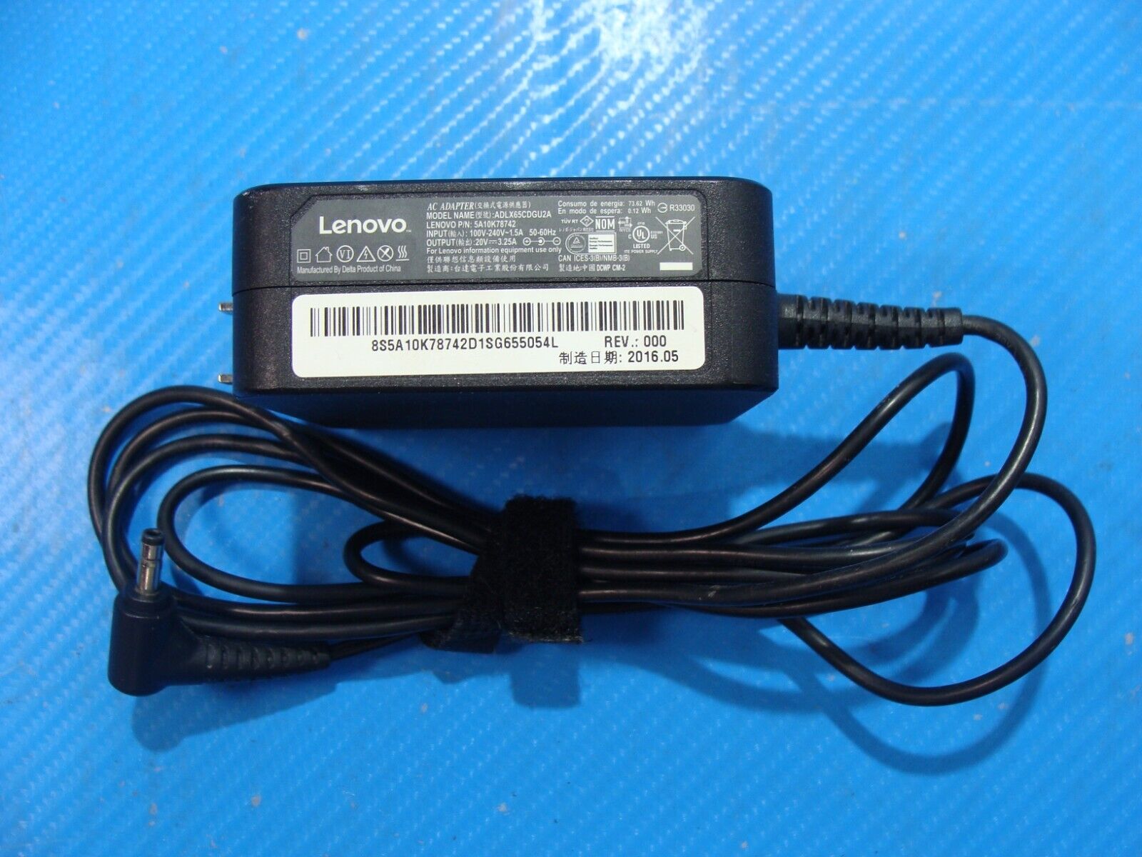 65W AC Wall Charger Power Adapter For Lenovo IdeaPad Flex-14IWL (Type 81SQ) 4mm