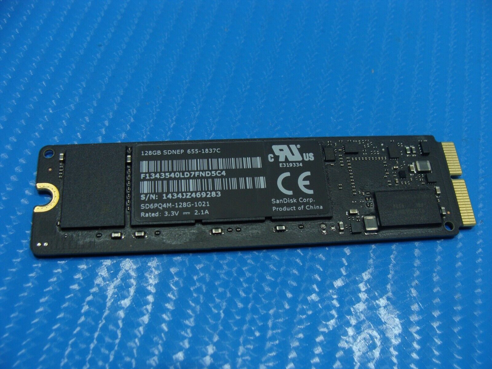 Apple A1466 SanDisk 128GB SSD Solid State Drive SD6PQ4M-128G-1021 655-1837C