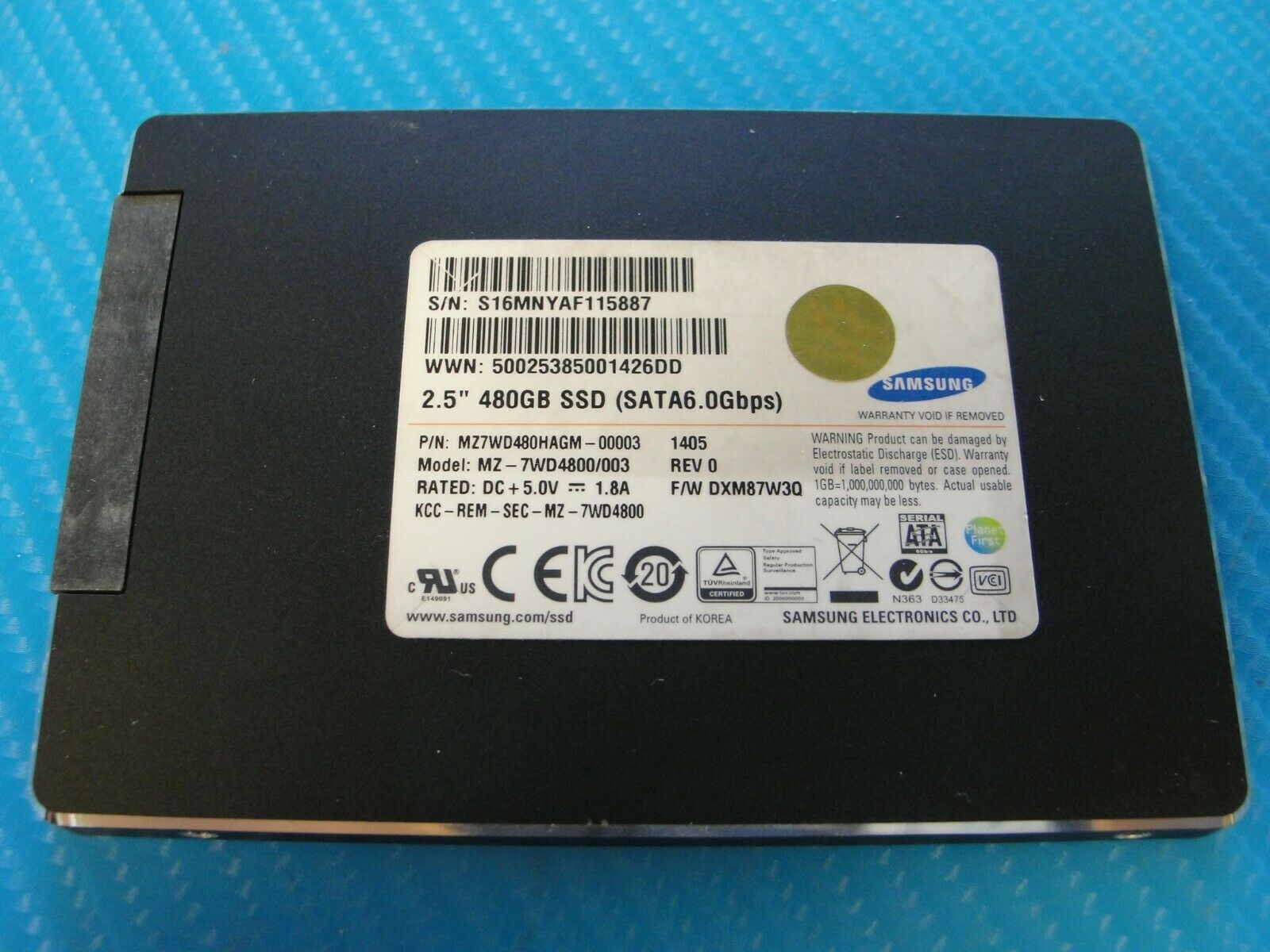 Laptop SSD SATA 2.5" Solid State Drive 480GB Samsung MZ7WD480HAGM TESTED - Laptop Parts - Buy Authentic Computer Parts - Top Seller Ebay