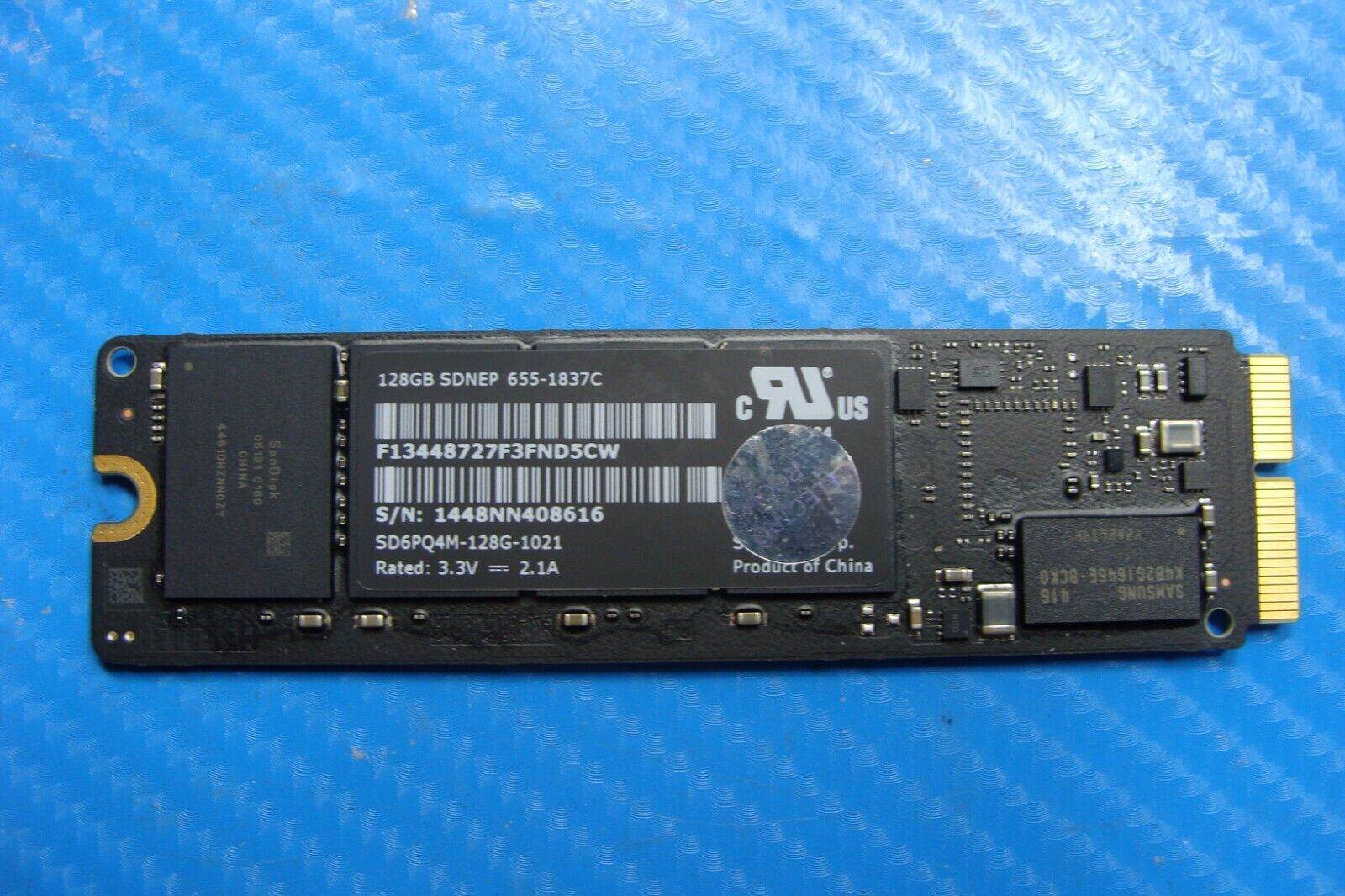 MacBook Air A1466 SanDisk 128GB 12+16 Ssd 655-1837C sd6pq4m-128g-1021 661-7456 - Tested Computer Laptop Parts