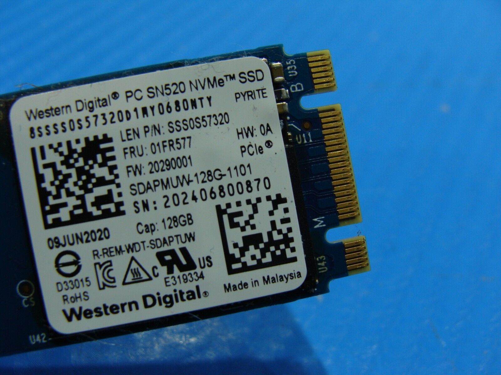 Lenovo 3 17ADA05 WD 128GB NVMe M.2 SSD Solid State Drive SDAPMUW-128G-1101 - Tested Computer Laptop Parts