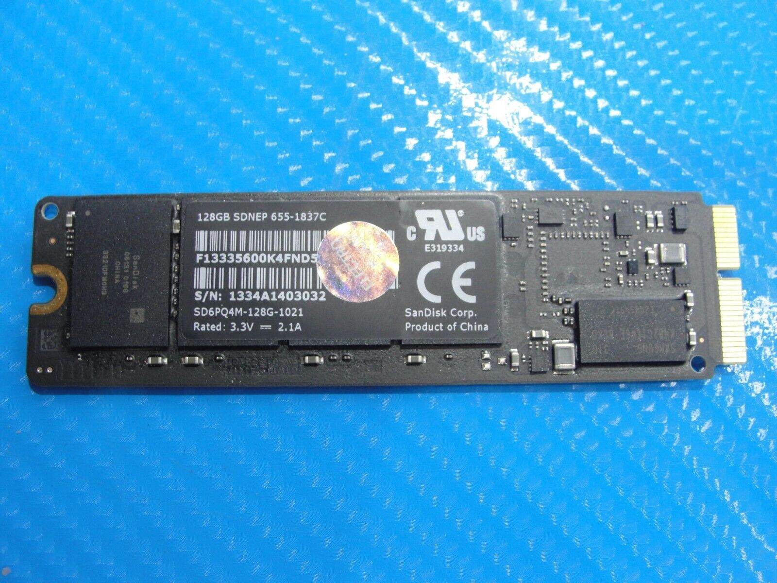 MacBook Air A1466 SanDisk 128Gb 12+16 Ssd 655-1837c sd6pq4m-128g-1021 661-7456 - Tested Computer Laptop Parts