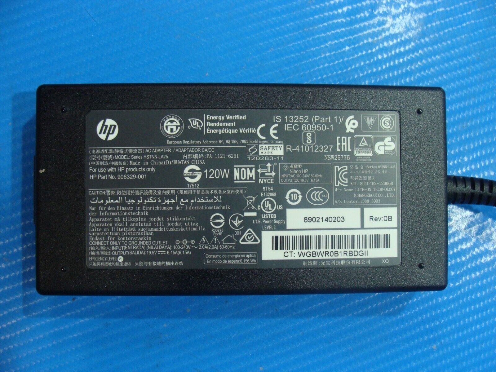 Genuine HP 120W 19.5V 6.15A Laptop Charger AC Adapter 906329-001 HSTNN-LA25