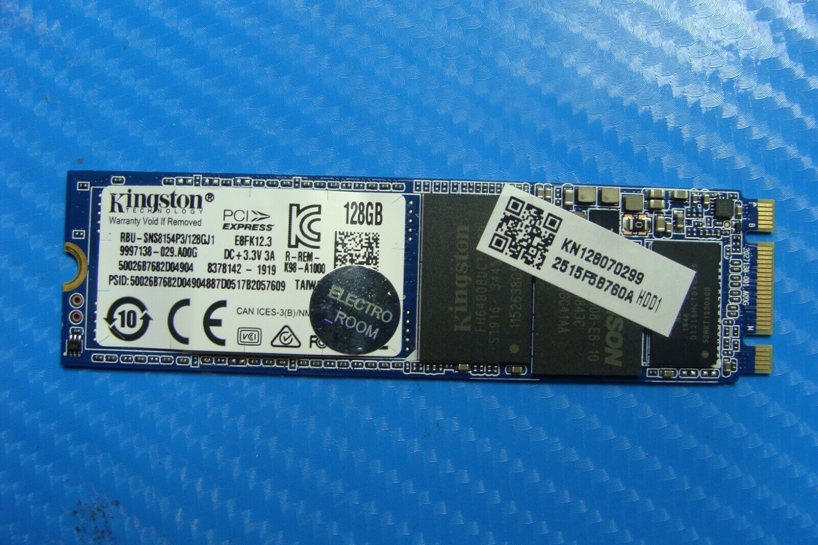 Acer A515-54-30BQ Kingston 128GB PCIe M.2 SSD Solid State Drive sns8154p3/128gj1 Tested Laptop Parts - Replacement Parts for Repairs