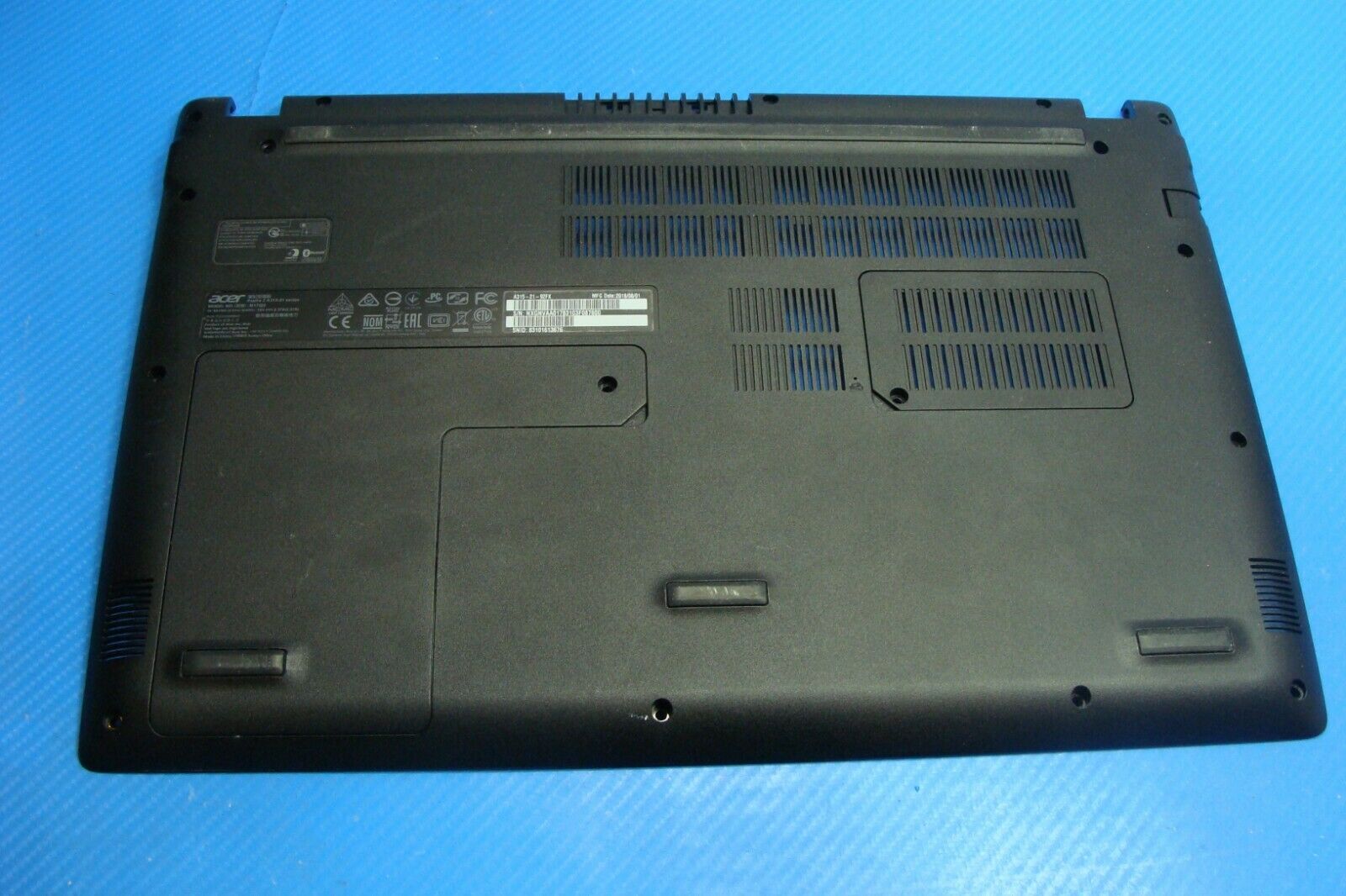 Acer Aspire 3 15.6" A315-21-92FX OEM Bottom Case Black eazaj00101a Tested Laptop Parts - Replacement Parts for Repairs