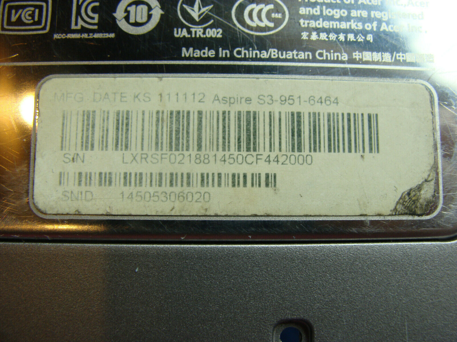 Acer Aspire S3-951-6464 13.3
